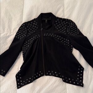 BCBGMaxAzria Black Eyelet Women's Blazer
